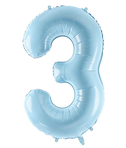 Folieballon Lyseblå 86 cm 3