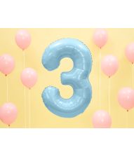 Folieballon Lyseblå 86 cm 3