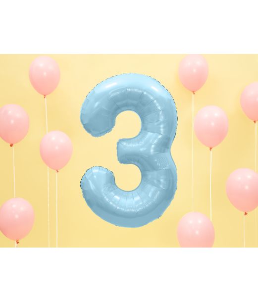 Folieballon Lyseblå 86 cm 3