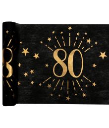 Sort/Guld bordløber 80 år