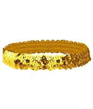Paillet hårbånd guld