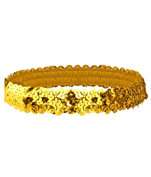 Paillet hårbånd guld