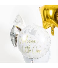 Welcome Little One Stork folieballon 45 cm