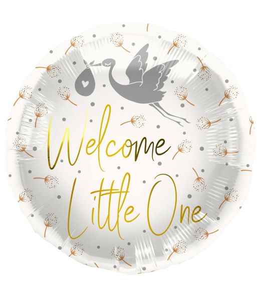 Welcome Little One Stork folieballon 45 cm