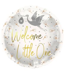Welcome Little One Stork folieballon 45 cm