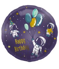 Space Happy Birthday folieballon 45 cm
