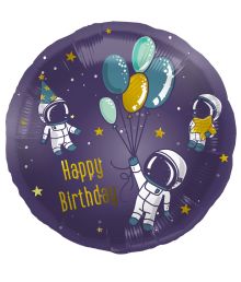 Space Happy Birthday folieballon 45 cm