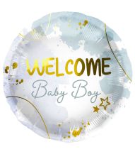 Welcome baby boy folieballon 45 cm