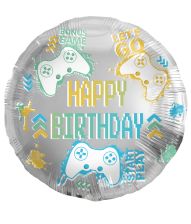 Gaming Happy Birthday folieballon 45 cm