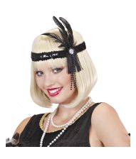 Sort paillet hårbånd