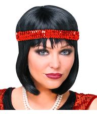 Paillet hårbånd rød