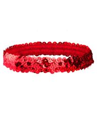 Paillet hårbånd rød