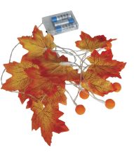 Lyskæde m græskar og blade 