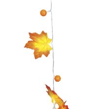 Lyskæde m græskar og blade 