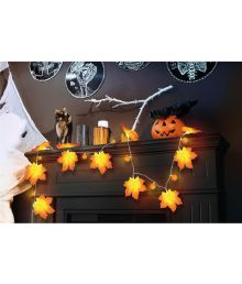 Lyskæde m græskar og blade 