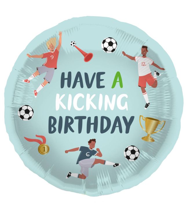 Fantastic football birthday folieballon 45cm