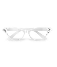 50's brille hvid