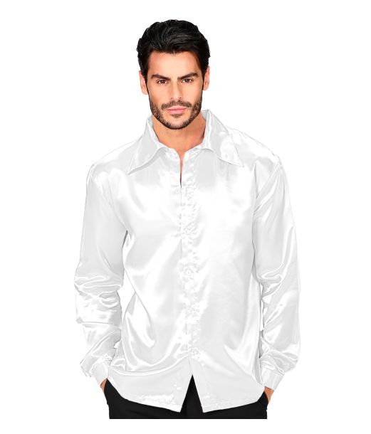 70s disco shirt hvid S