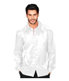 70s disco shirt hvid S