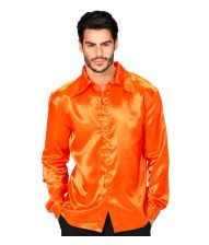 70s Disco shirt orange S