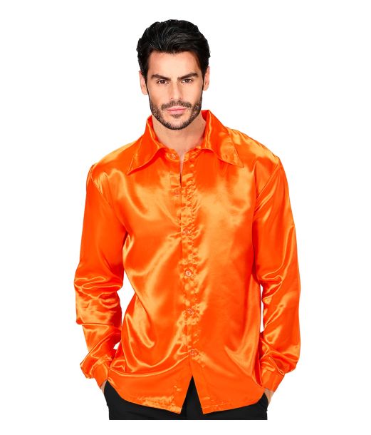70s Disco shirt orange S