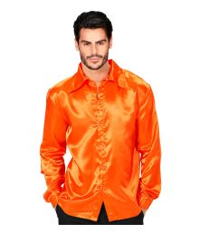 70s Disco shirt orange S