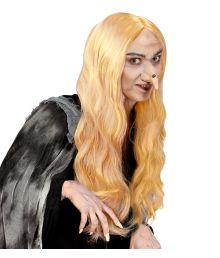 Långhårig blond häxperuk, Morgana