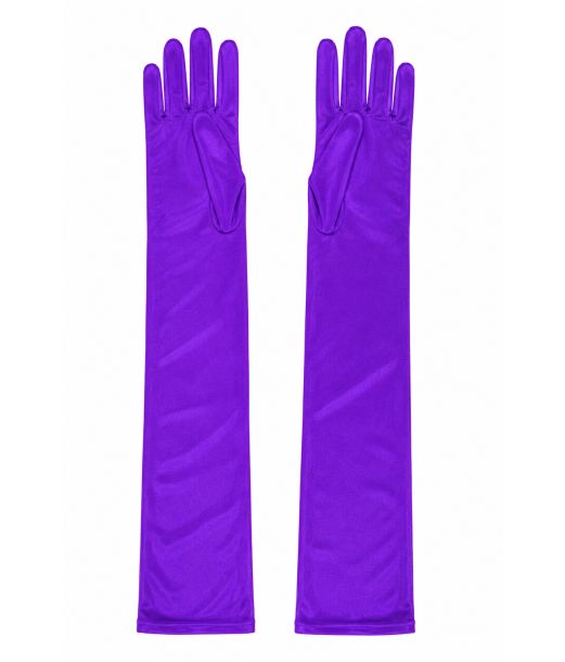 Satin Handsker lilla