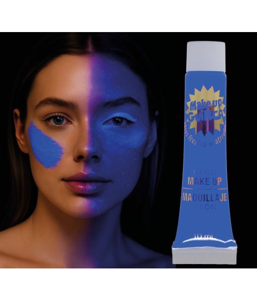 Neon blå make up tube