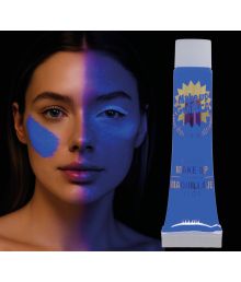 Neon blå make up tube