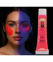 Neonröd UV-smink, 10 ml