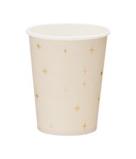 Papkrus beige m stjerner 6 stk