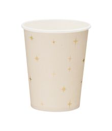 Papkrus beige m stjerner 6 stk