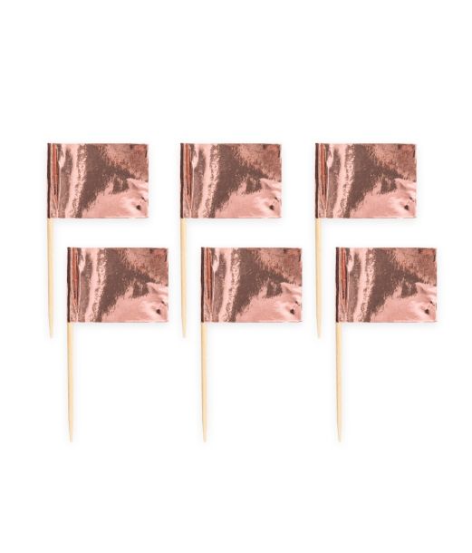 Kageflag Rosegold 50 stk.