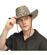 Cowboyhatt med leopardmönster