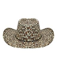 Cowboyhatt med leopardmönster