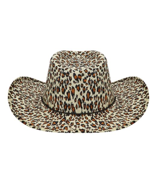Cowboyhatt med leopardmönster