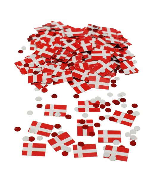 Konfetti, danske flag