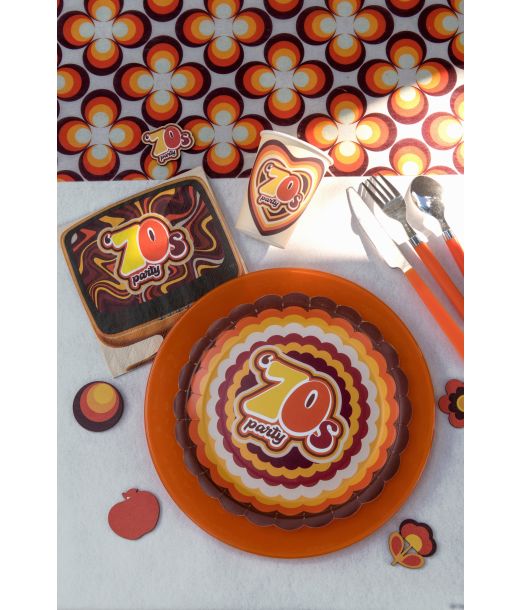 70s Party papkrus 10 stk