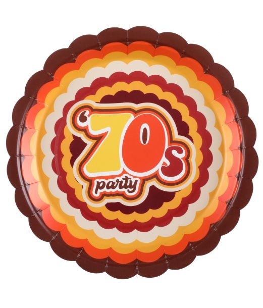 70s Party paptallerken ø23cm