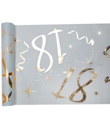 Hvid/guld bordløber 18 år