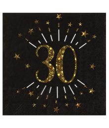 Sort/guld servietter 30 år