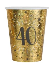 Guld glitter papkrus 40 år