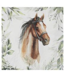 Heste servietter 33x33 cm