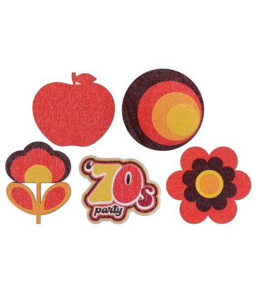 70s party bord deko 10 stk