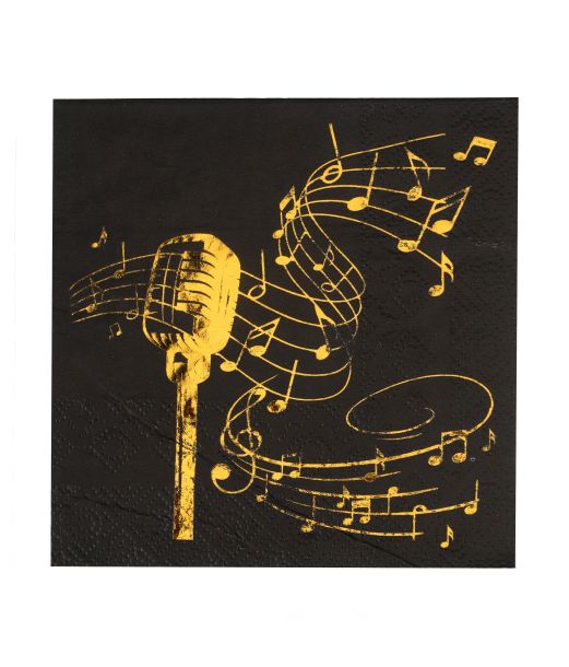 Musik servietter 25x25 