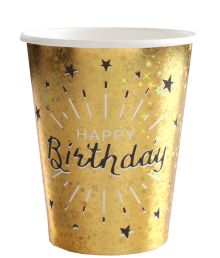 Guld glitter papkrus happy birthday 