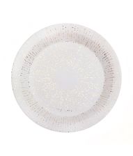 Hvid Bubbles paptallerken ø22,5 cm