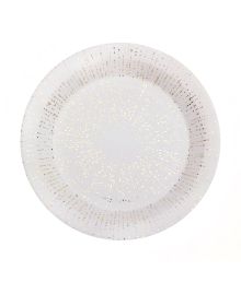 Hvid Bubbles paptallerken ø22,5 cm