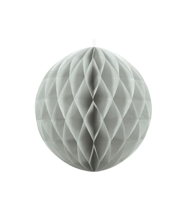 Ljusgrå honeycomb kula, 10 cm